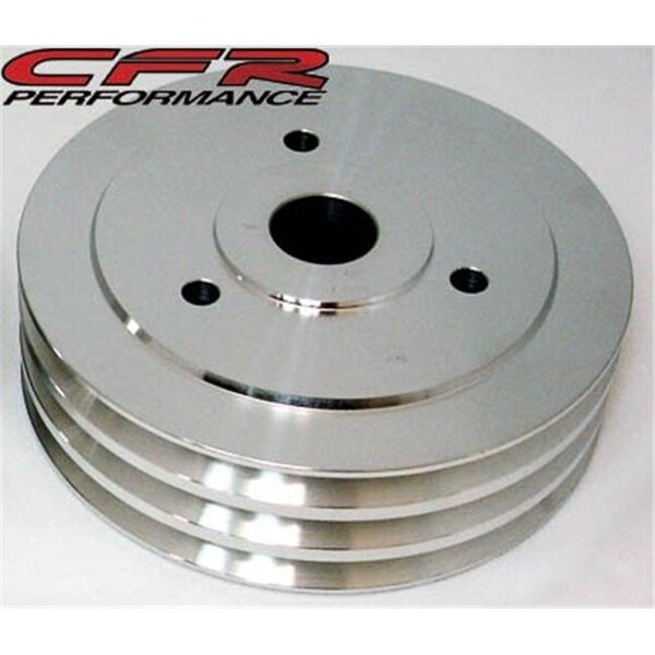 Cfr Performance CFR HZ-8849-M 1955 - 68 Chevy Big Block Aluminum Crank Pulley - 3 Groove Short HZ-8849-POL - main